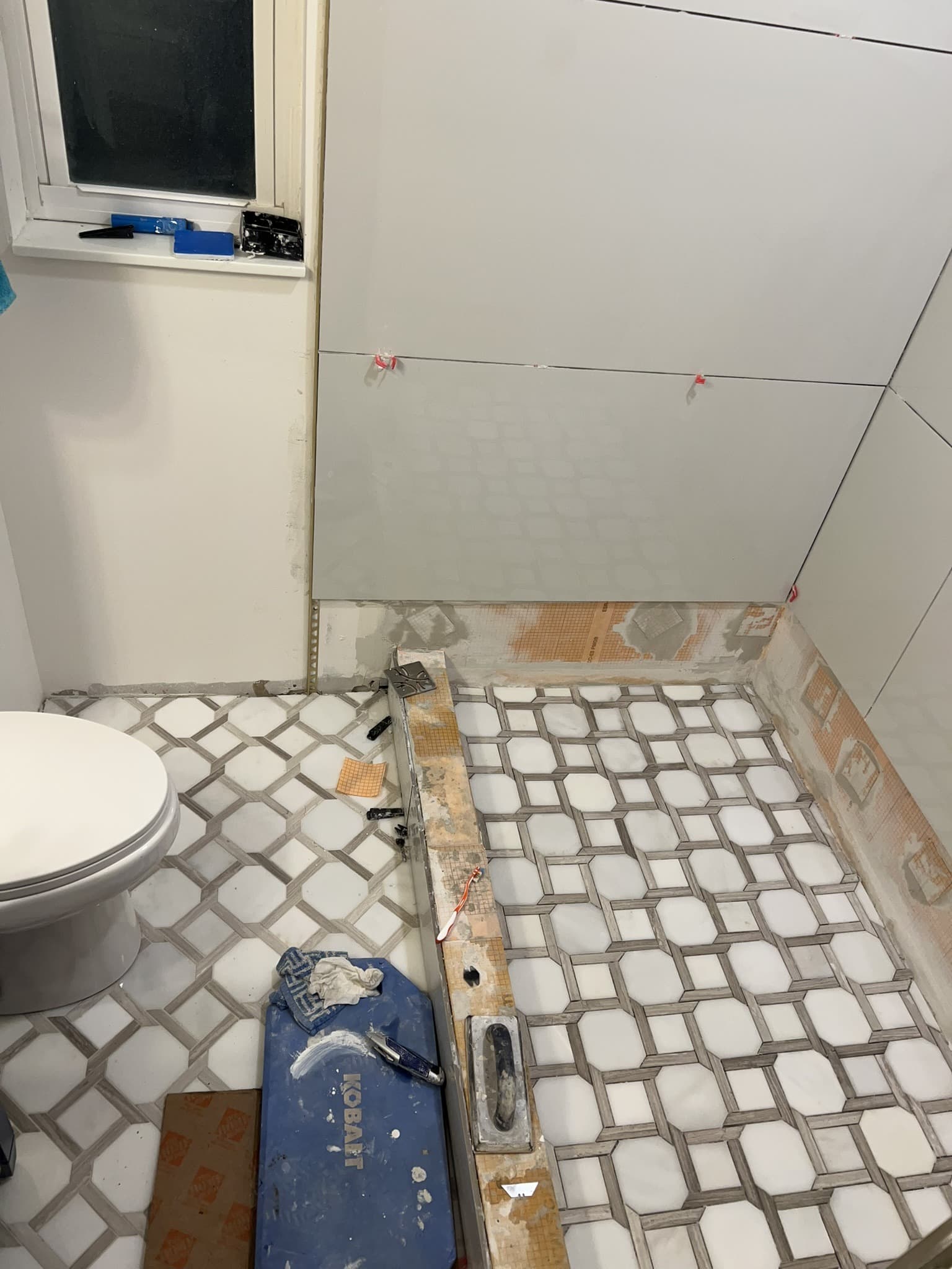 Bathroom Tile Floor Install